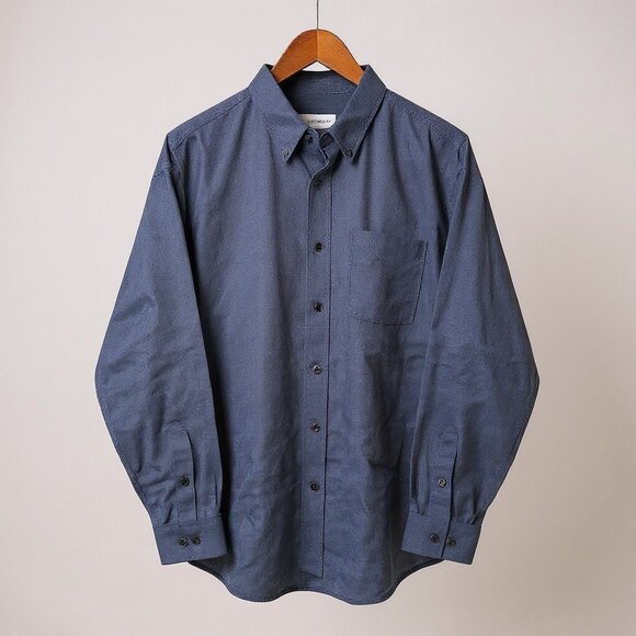 Irvine Park Mens Blue Long Sleeve Button-Up Shirt Large - Picture 1 of 6